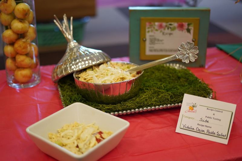 Recipe contest entries on display